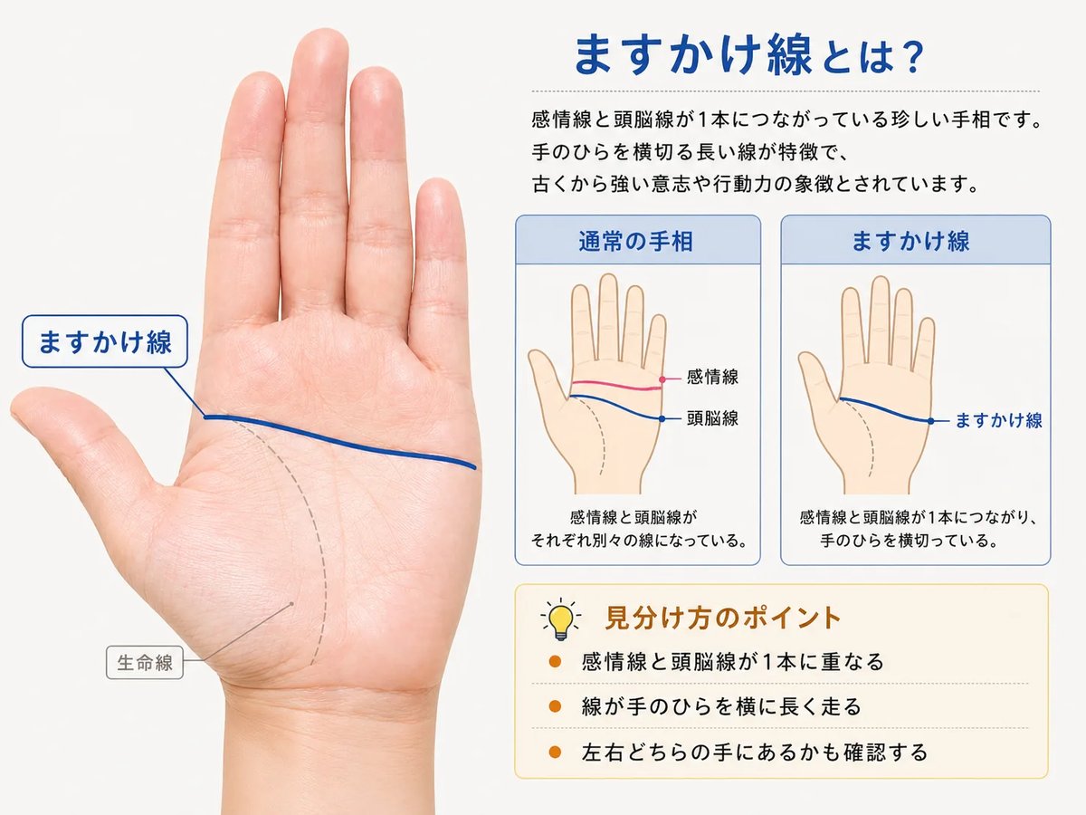 マスカケ線 - 天才の手相